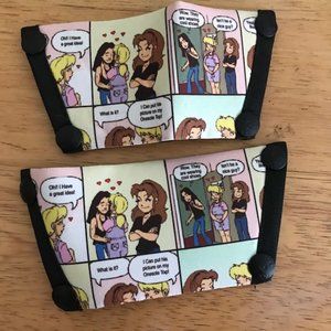 Onesole Interchangeable  shoe toppers comic strip